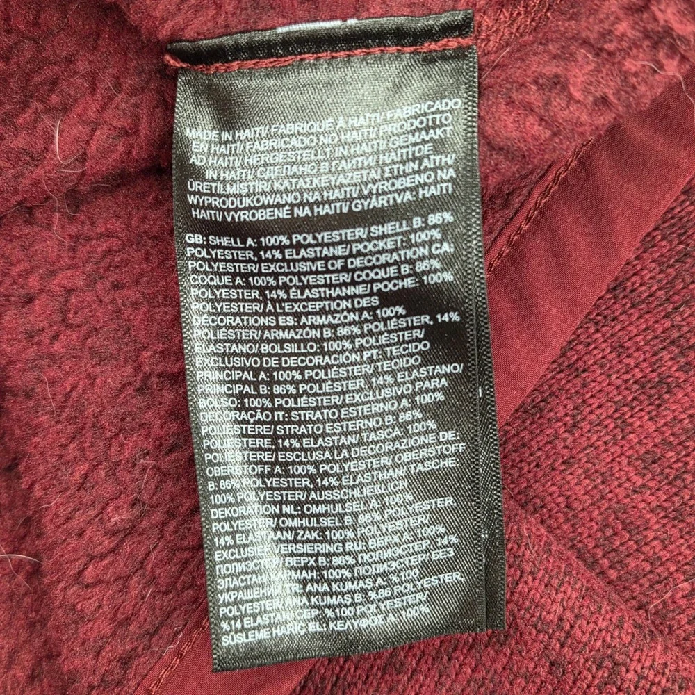 The North Face Gordon‎ Lyons 1/4 Zip Fleece Pullover Burgundy Heather Mens XXL